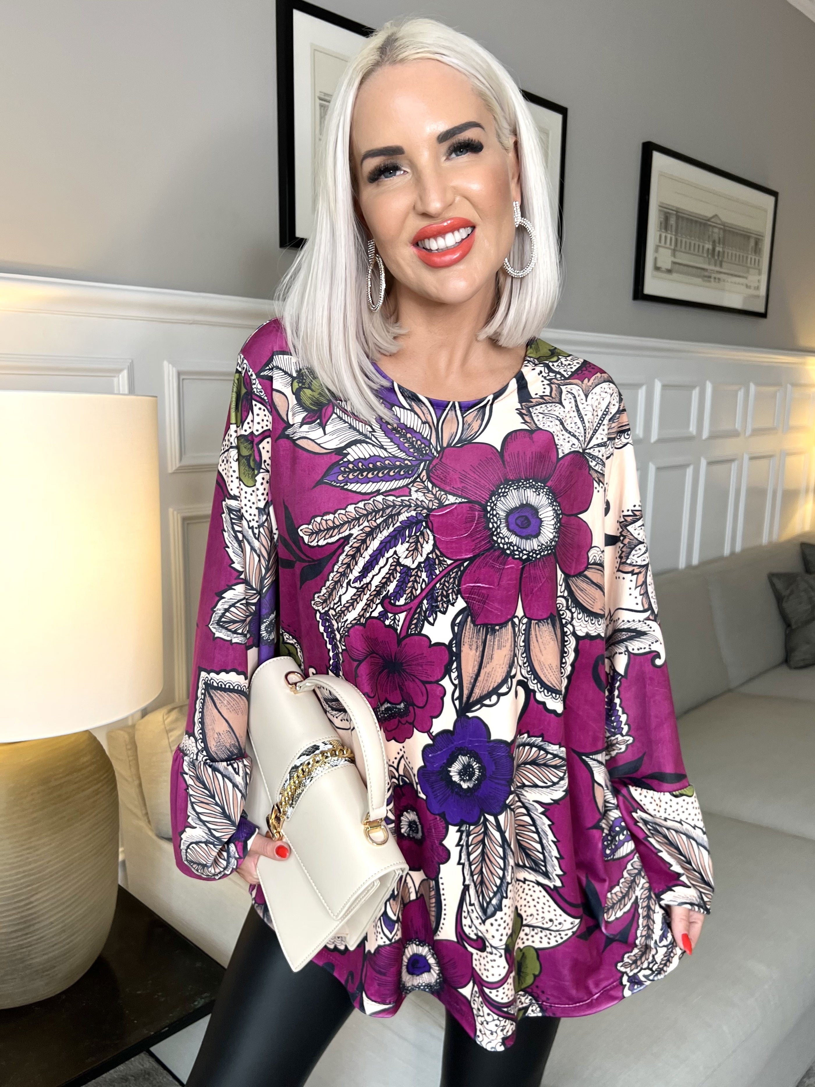 Romana - Blød bluse med mønster